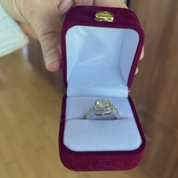 Bague de fillancaile 18k or blanc - Picture 3 of 6